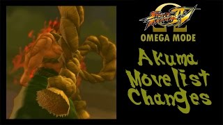 USFIV Omega Mode  Akuma Move List Changes [upl. by Cohbert]