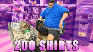 WEARING 200 SHIRTS IN THE GROCERY STORE [upl. by Vera]