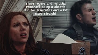 steve rogers and natasha romanoff being a chaotic duo for 4 minutes and a bit more straight [upl. by Norraj]