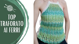 Tutorial Ferri  Maglione Ragnatella a ferri  Maglione Top Down [upl. by Ohl]