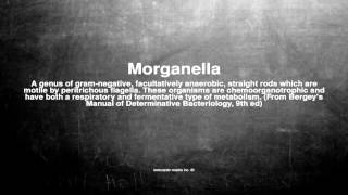 Medical vocabulary What does Morganella mean [upl. by Derrej]