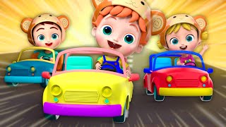 Five Little Monkeys On The Cars  Nursery Rhymes for Toddlers fun songs [upl. by Finah]