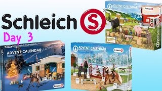 Schleich Advent Calendar Farm Animals Horse Show and Horses Day 3 [upl. by Annalla]