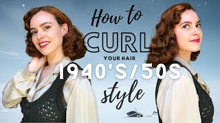 How I Curl My Hair  1940s 50s Hair Tutorial [upl. by Eural]