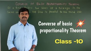 Converse of basic Proportionality Theorem Class10 [upl. by Mcspadden387]