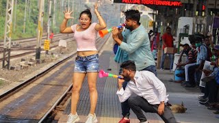 Train Horn Prank on Cute Girls 😳😳Part4  PrankBuzz [upl. by Sander770]