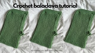 Crochet balaclava tutorial I Kenikse Crochet [upl. by Almeida]