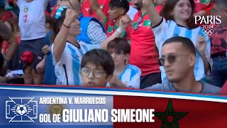 Gol de Giuliano Simeone  Argentina vs Marruecos 12  Juegos Olímpicos París 2024 [upl. by Naejarual]