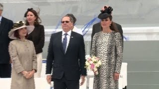 Kate à Southampton pour inaugurer un bateau de croisière [upl. by Oribelle]