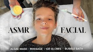 ASMR Face Massage  Giving My Son A Facial [upl. by Mesics467]