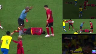 WATCH  BONGANI ZUNGU RED CARD after bad tackle Bernard Parker vs Ts Galaxy [upl. by Devaj]