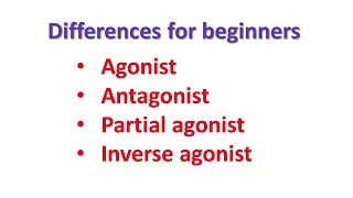 Agonist vs Antagonist vs Partial agonist vs Inverse Agonist for beginnersBiologyLectures [upl. by Nylle]