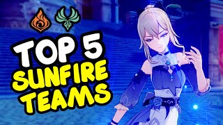 TOP 5 BEST JEAN SUNFIRE TEAMS 🍃🔥 Genshin Impact [upl. by Palecek]