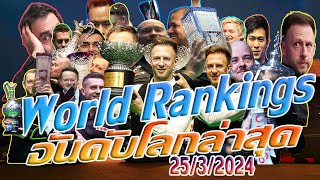 อันดับโลกล่าสุด Snooker World Ranking 2023 ณ 2532567 [upl. by Salokin]