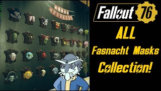 ALL Fasnacht Masks Collection  Fallout 76 [upl. by Sirdi]