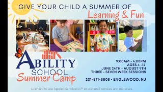 Ability School Summer Camp Calendar 2024 [upl. by Ttayh828]