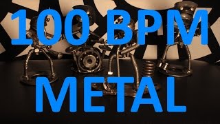 100 BPM  Double Kick METAL  44 Drum Track  Metronome  Drum Beat [upl. by Sutsuj]