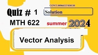 mth 622 quiz 1 solution summer semester 2024mth622 quiz 1 solution summer semester 2024 [upl. by Julio]