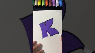 Letter K tutorial draw graffitiletter grafftok [upl. by Retnyw106]