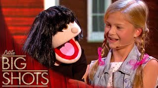 AGT Winner Darci Lynne DarciLynneOfficial Meets Dawn French  Little Big Shots [upl. by Einnij]