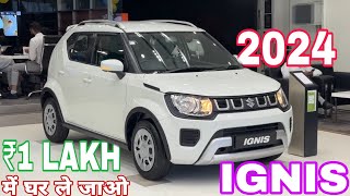 NEW IGNIS DELTA 2024 Updated Model  Maruti Suzuki IGNIS 2024 Delta White Colour Review [upl. by Idnyc846]