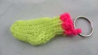 Stricken  Socke für Parkmünze  Schlüsselanhänger Söckchen [upl. by Levram]