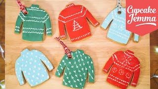 How to Make Christmas Jumper Cookies  Cupcake Jemma [upl. by Llednahc178]