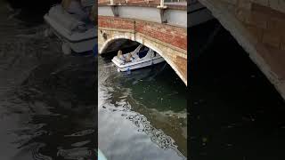 Boat going under wroxham bridge [upl. by Nahtannoj]