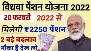 pension Alert20 फरबरी 2022 से मिलेगी डबल पेंशन l viklang pension l divyang pension l vidhva pension [upl. by Lowson]