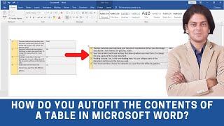 How do you AutoFit the contents of a table in Microsoft Word [upl. by Noemi]