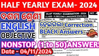 Class 10 ENGLISH NONSTOP 150 Correction BLACK OBJECTIVE ANSWER [upl. by Ayra403]