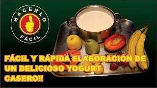 EXQUISITO YOGURT CASERO  ELABORACIÓN DE UN DELICIOSO YOGURT CASERO  Hacerlo Fácil [upl. by Brewster]