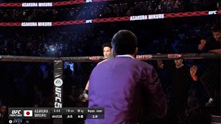 EA SPORTS UFC 5朝倉未来vs平本蓮 Mikuru Asakura vs Ren Hiramoto [upl. by Nyleuqaj]