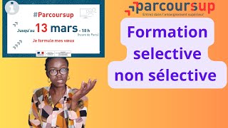 Campus franceTout savoir PARCOURSUP les vœux formation sélective et non sélective MoneyMindset [upl. by Malinowski]