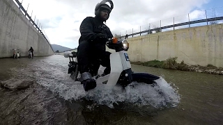 GoPro honda cubs c50 c90 river ride terminator II styleEng subs [upl. by Rene]