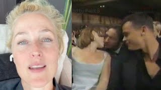 Gillian Anderson Addresses Duchovny Kiss At Emmys [upl. by Yelac]