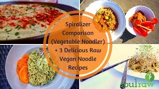 Spiralizer Comparison Vegetable Noodles Creator  3 Recipes and what to do with the leftovers [upl. by Parcel]