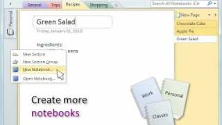 How to organize stuff in Microsoft OneNote 2010 [upl. by Edee]