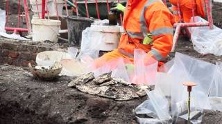 Crossrail Archaeology 18th century finds uncovered at Bedlam [upl. by Yhtir]