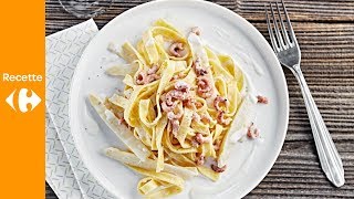 Tagliatelles aux crevettes et sauce aux asperges blanches [upl. by Elane]