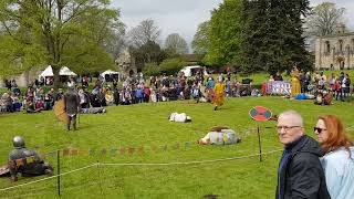 Glastonbury Medieval Fayre Viking Melee Brawl Saturday 270424 [upl. by Ettenor619]