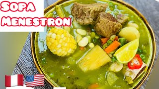 SOPA MENESTRON al estilo peruano 🇵🇪Receta fácil [upl. by Adriene]