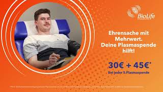 BioLife Plasmazentrum  Ehrensache  Plasma spenden  Alex [upl. by Des213]