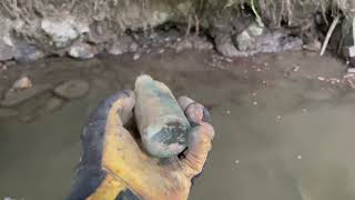 Bottle Digging Along SPIDER INFESTED Creek [upl. by Home]