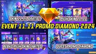 UPDATE EVENT PROMO DIAMOND KUNING 1111  SKIN LIMITED BEBAS PILIH  EVENT 1111 TERBARU 2024 [upl. by Adnilak]