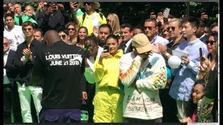 Kanye West gets emotional as he congratulates new Louis Vuitton designer Virgil Abloh [upl. by Aniras]