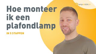 Hoe hang ik een plafondlamp op Zo bevestig je een plafondlamp aan het plafond  MONTAGE [upl. by Nemraciram]