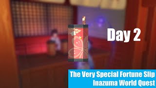 Genshin Impact  The Very Special Fortune Slip Inazuma World Quest  Day 2 [upl. by Ailin246]