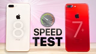 iPhone 8 Plus vs 7 Plus SPEED Test [upl. by Rambert]