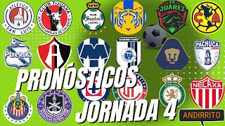 Pronósticos Jornada 4 Liga MX  A2024 [upl. by Tibbs]